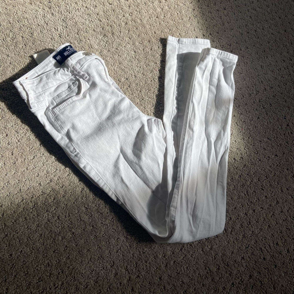 Hollister high rise white skinny jeans
